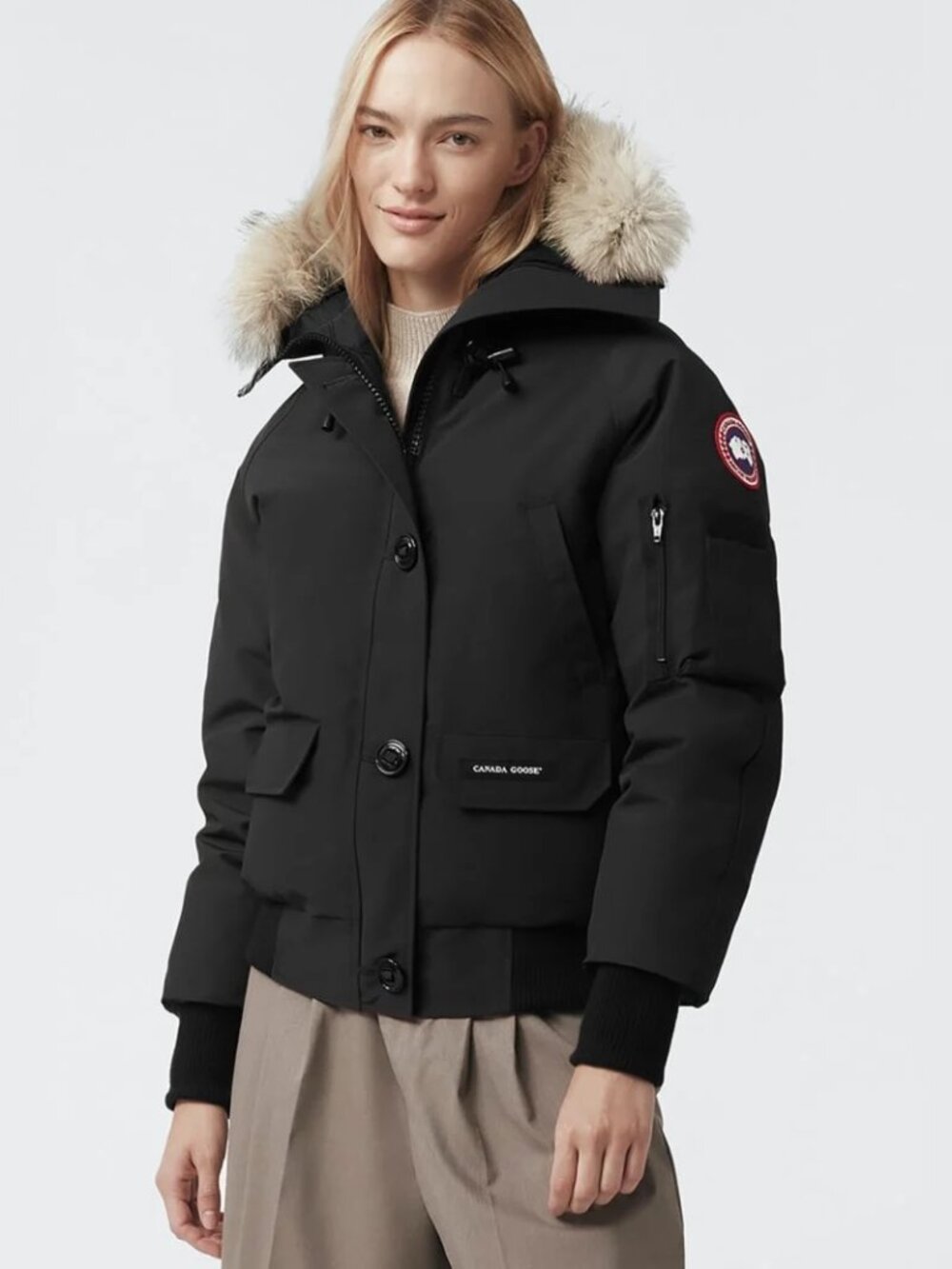 New Canada Goose "Chiliwack" Black Bomber Jacket - Size Small